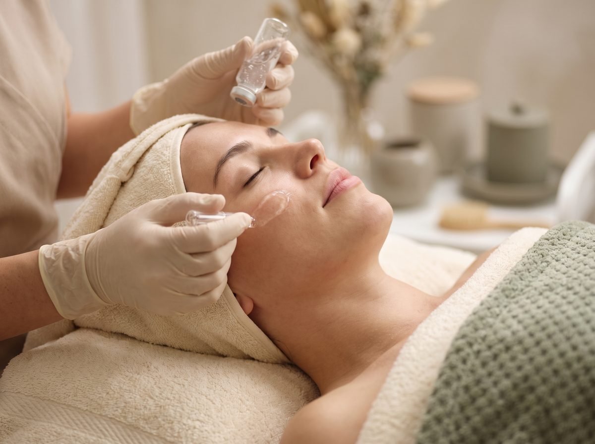 Aesthetic facial treatment at a Salem medical spa